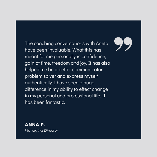 Testimonial for Aneta Fyfe